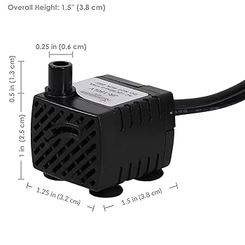 Amazon.com : Sunnydaze 40 GPH Submersible Water Pump – 12V