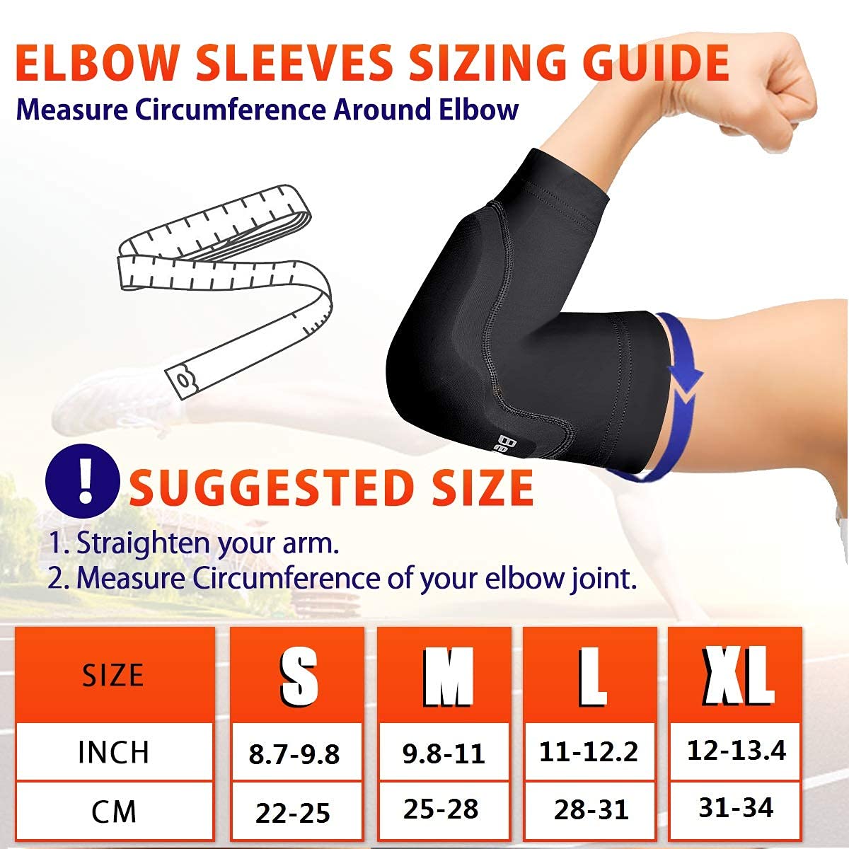 BenKen Elbow Brace Adjustable Elbow Support Compression Sleeves for