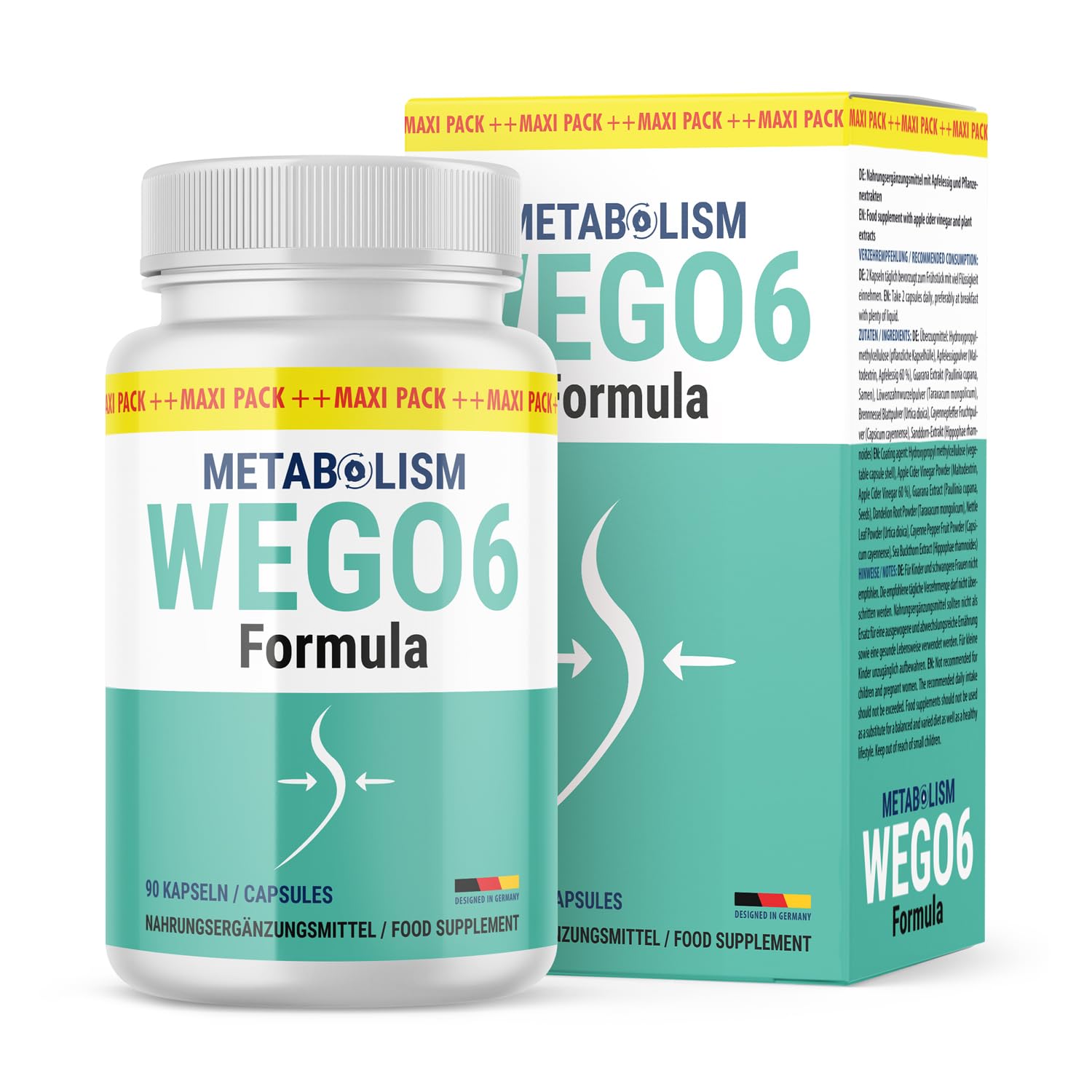 Metabo Wego6 Formula Kapseln | Mit Apfelessig | 90 Kapseln