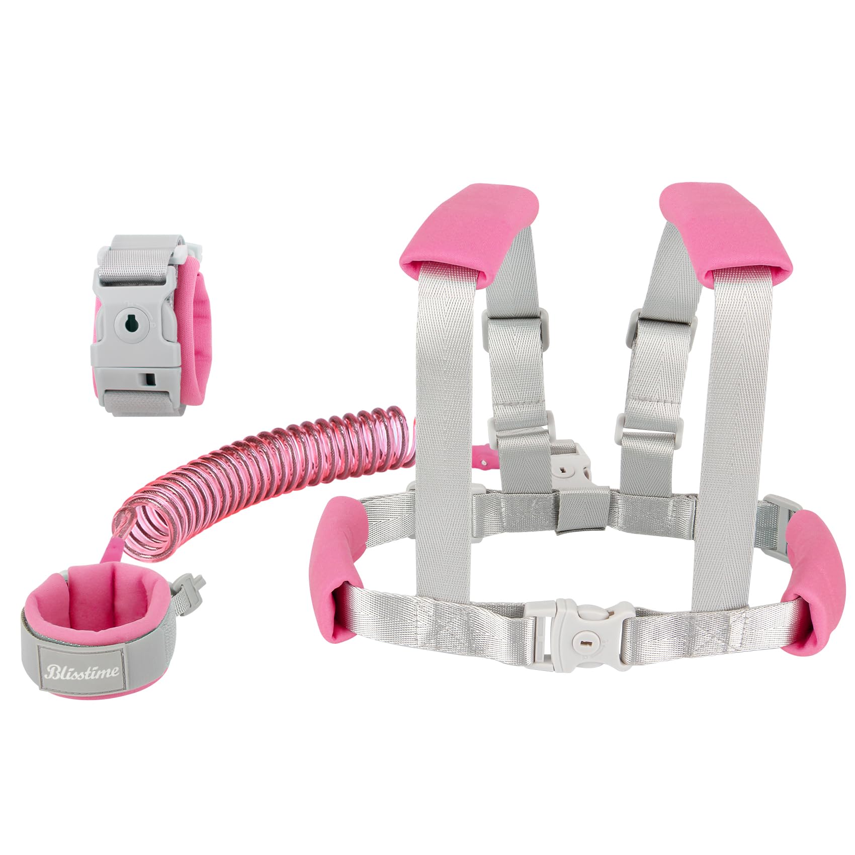 Blisstime 2 in 1 Toddler Leash - Anti Lost Wrist Link for Toddlers - Toddler Harness, Baby Leash, Leash for Toddlers, Wrist Leashes, Child Leashes for