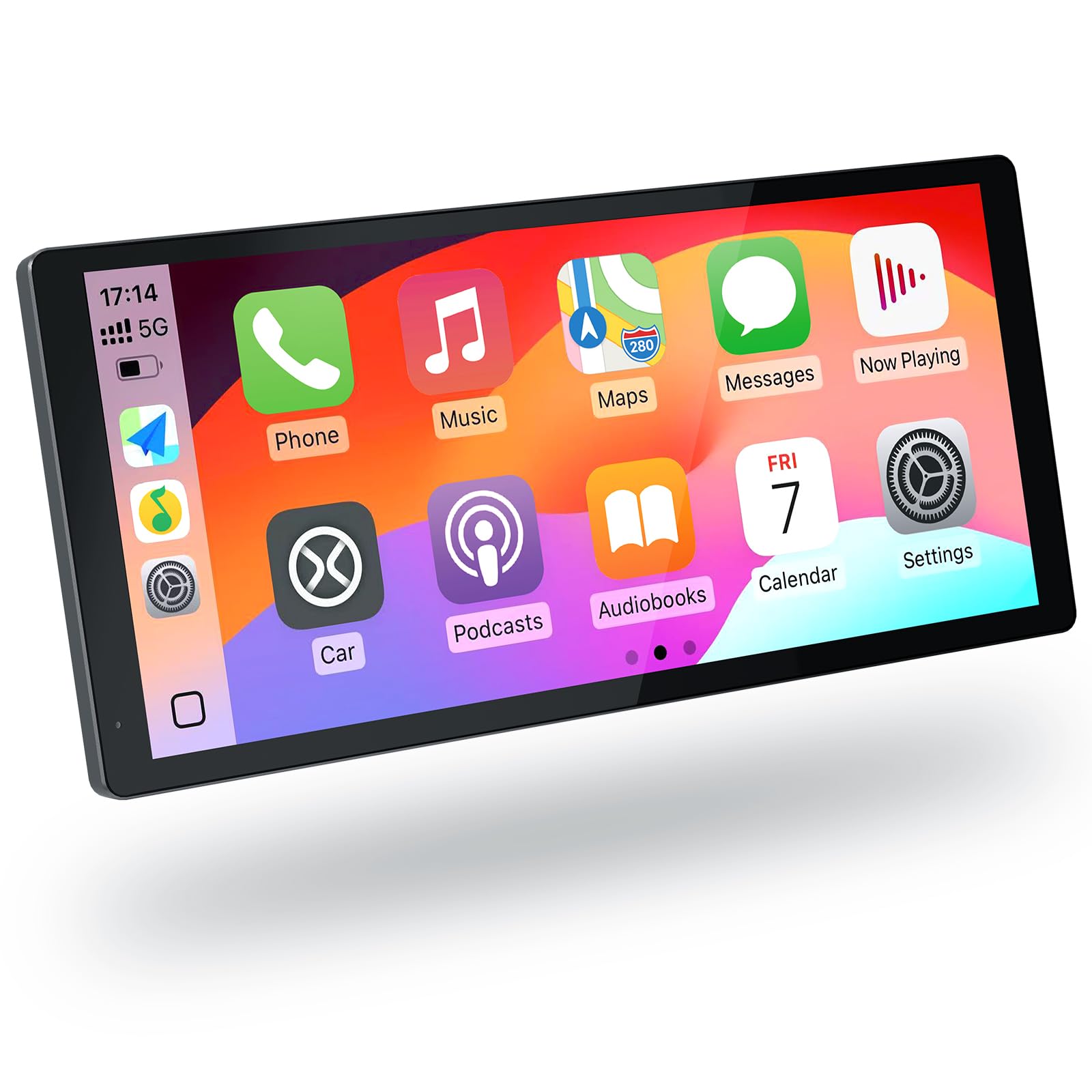 Wireless Carplay Screen for Car,10.3'' Portable CarPlay & Android Auto Screen,with 60Fps,1600 * 720 Ultra High Resolution, Support Steering Wheel Control