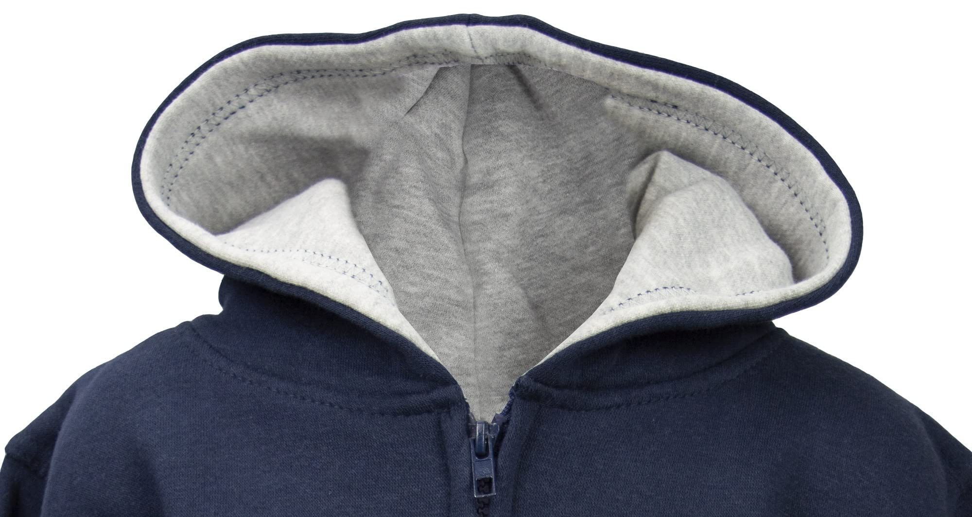 Oxford University OU129 - Sudadera con capucha y cremallera para niños, color azul marino