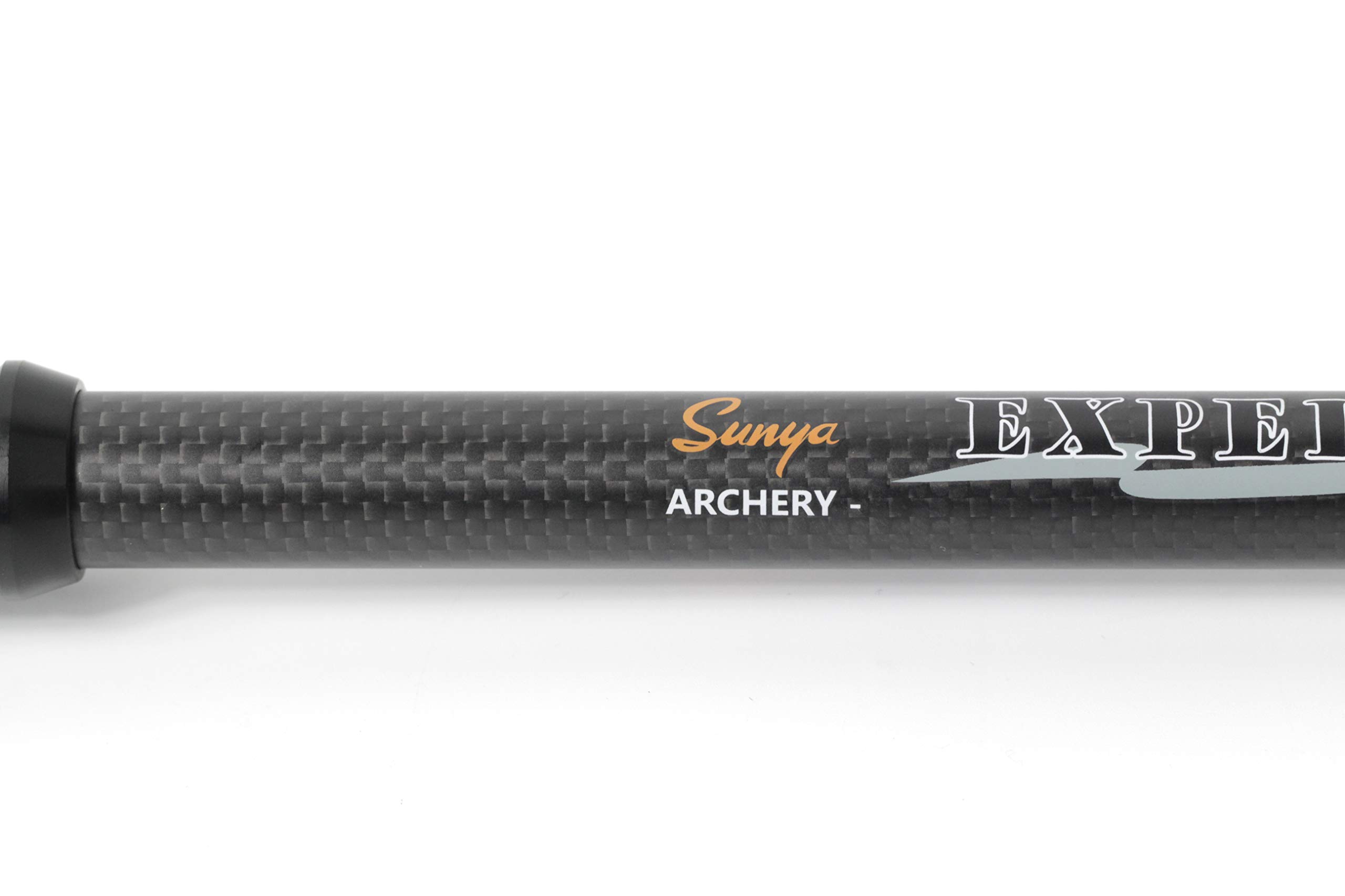 SUNYA Stabilisateur d'arc en Carbone pour la Chasse, Noyau Flexible avec système d'amortissement et Poids, (Carbone Noir, 38,1 cm)