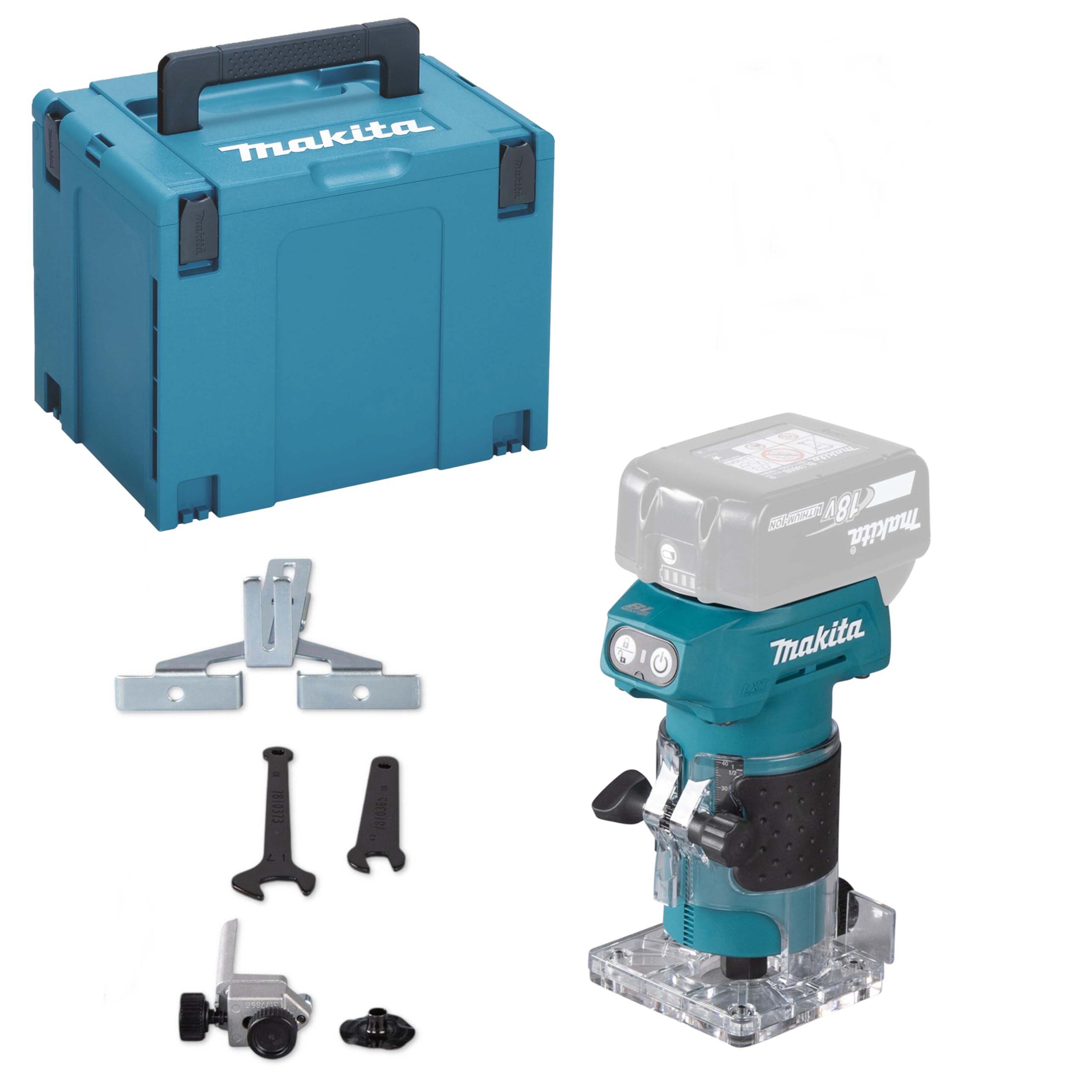 Affleureuse 18V Ø 6mm (Solo) en Makpac - MAKITA DRT52ZJ