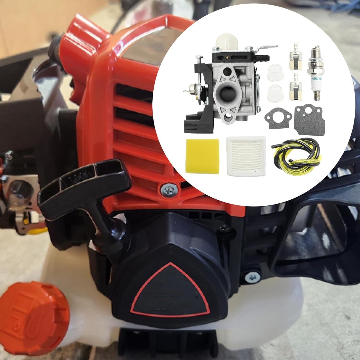 SRM3020 Carburetor Tune up Kit, Replacement for Echo SRM-3020 SRM-3020T SRM-3020U T302 T302X String Trimmer, Replace A021004831