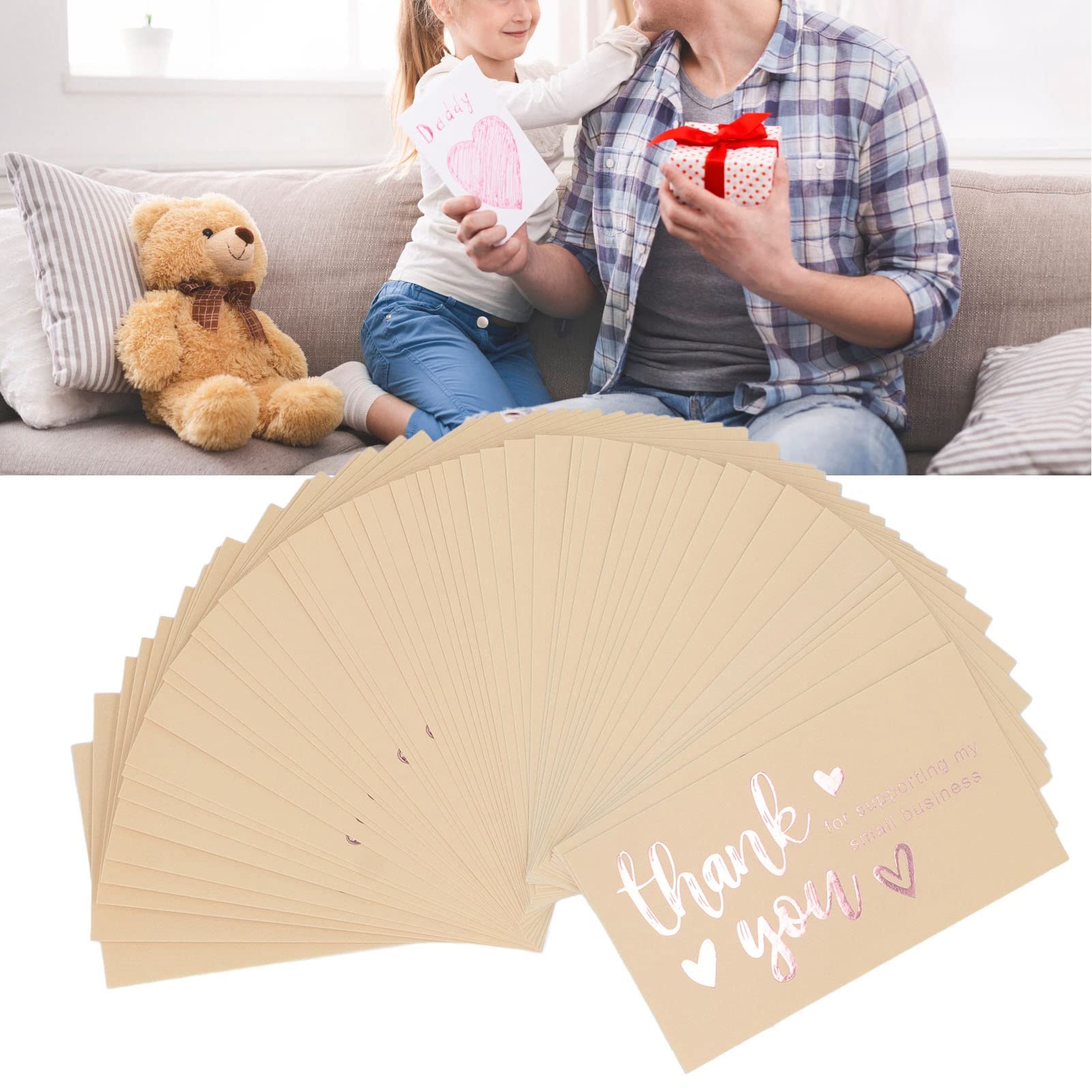 Biglietti Di Ringraziamento Per Il Tuo Ordine, Confezione Da 100 - Foto 5