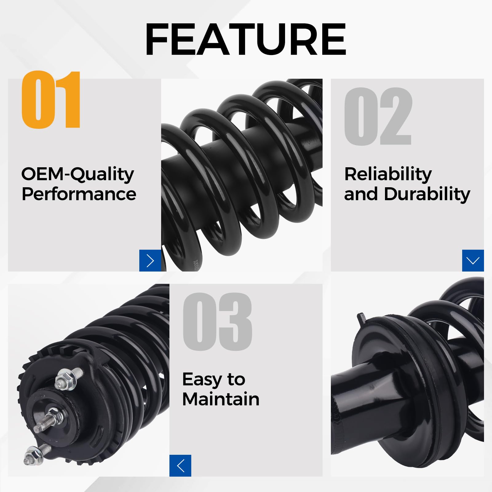 Amazon.com: PAROD Pair 171341 Front Suspension Shock Absorber