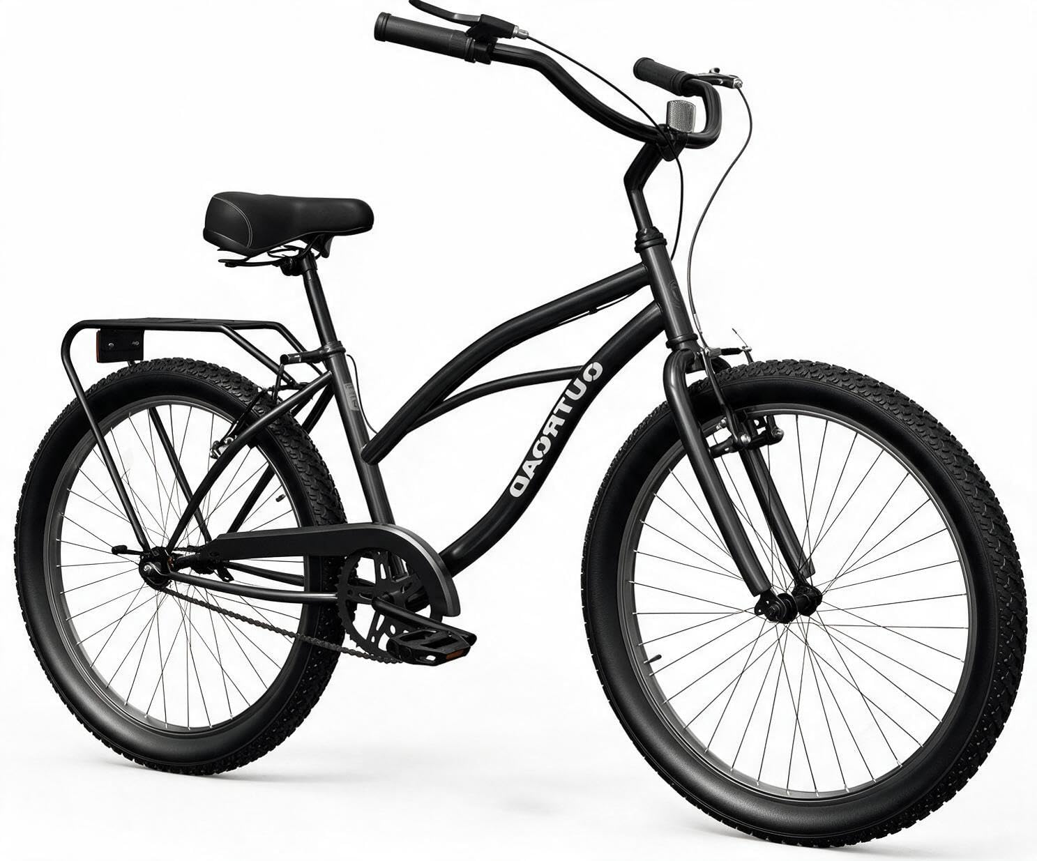 Betterland Beach Cruiser Bike, 24/26 inch Commuter Bicycle for Adult Men and Women, Comfortable City Bikes with Rear Rack or Basket