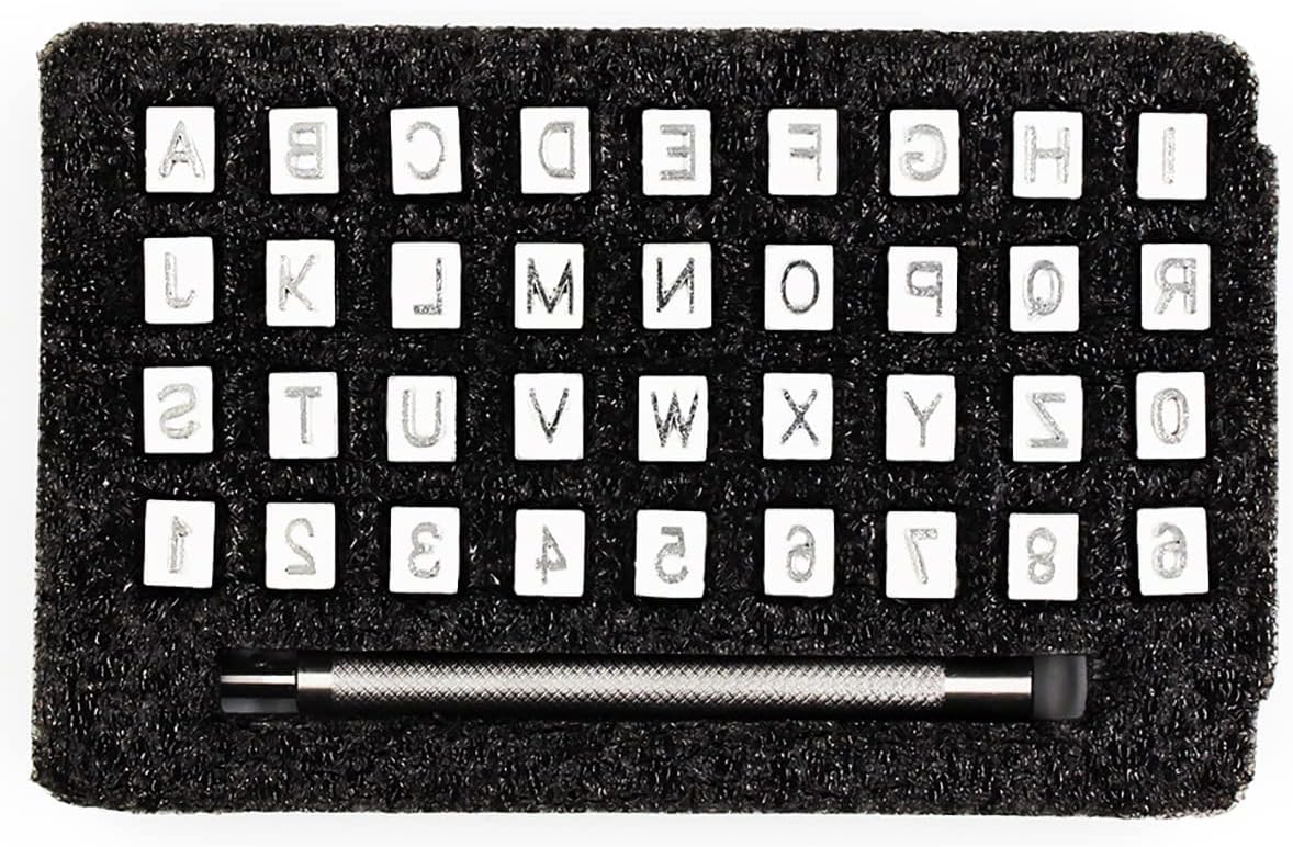 Vieaura レザークラフト 刻印 アルファベット 数字 英字 刻印セット スタンプ 打刻印 打ち具 趣味 レザー Diy 手作り 工作 ポンチ 加工 カシメ クリスマスツリー特価 革 レタースタンプ