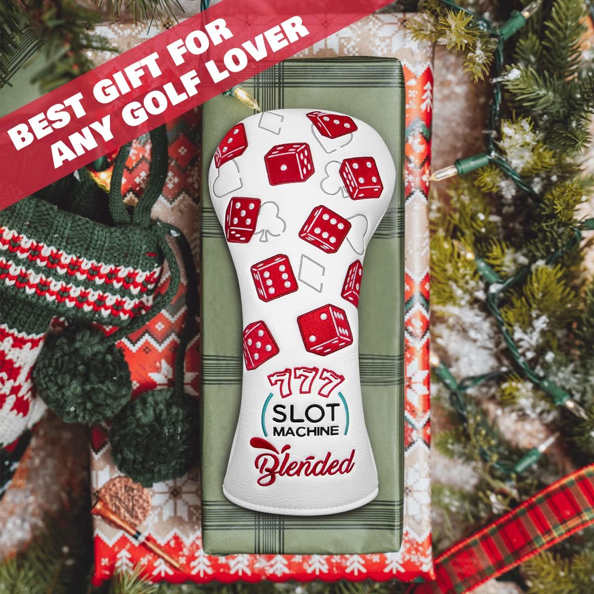 Golf Club Covers Lucky 777 Blade Putter Headcover Golf Driver Covers Fairway Wood Headcover Hybrid Head Cover Blade Putter Cover Leather 3 Wood Headcovers Golf Headcovers for All Brand