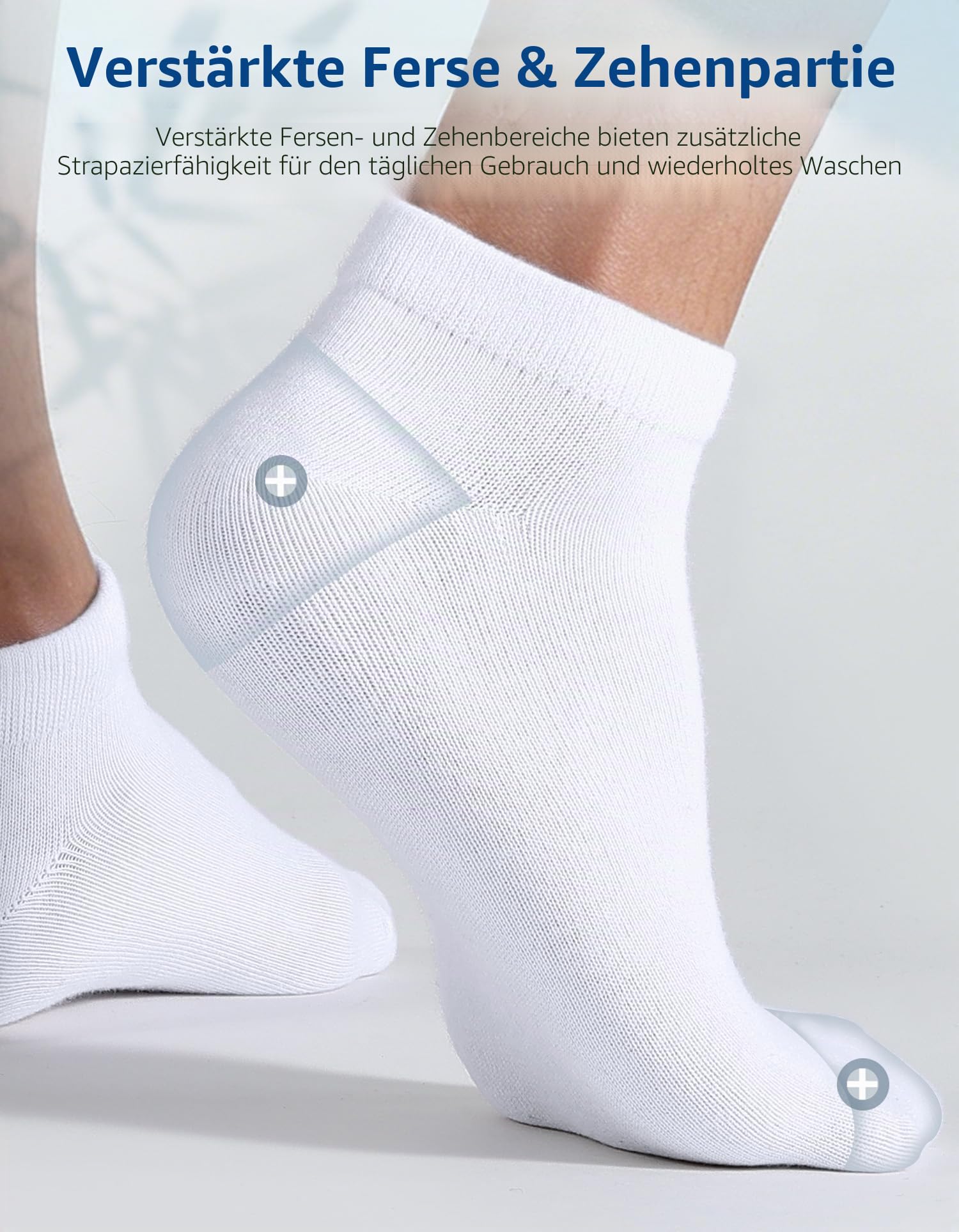 CLOSEMATE 6 Paar Bambus Socken Herren Damen 39-42 43-46, Dünne Sneaker Socken, Atmungsaktive Kurze Socken für Sommer