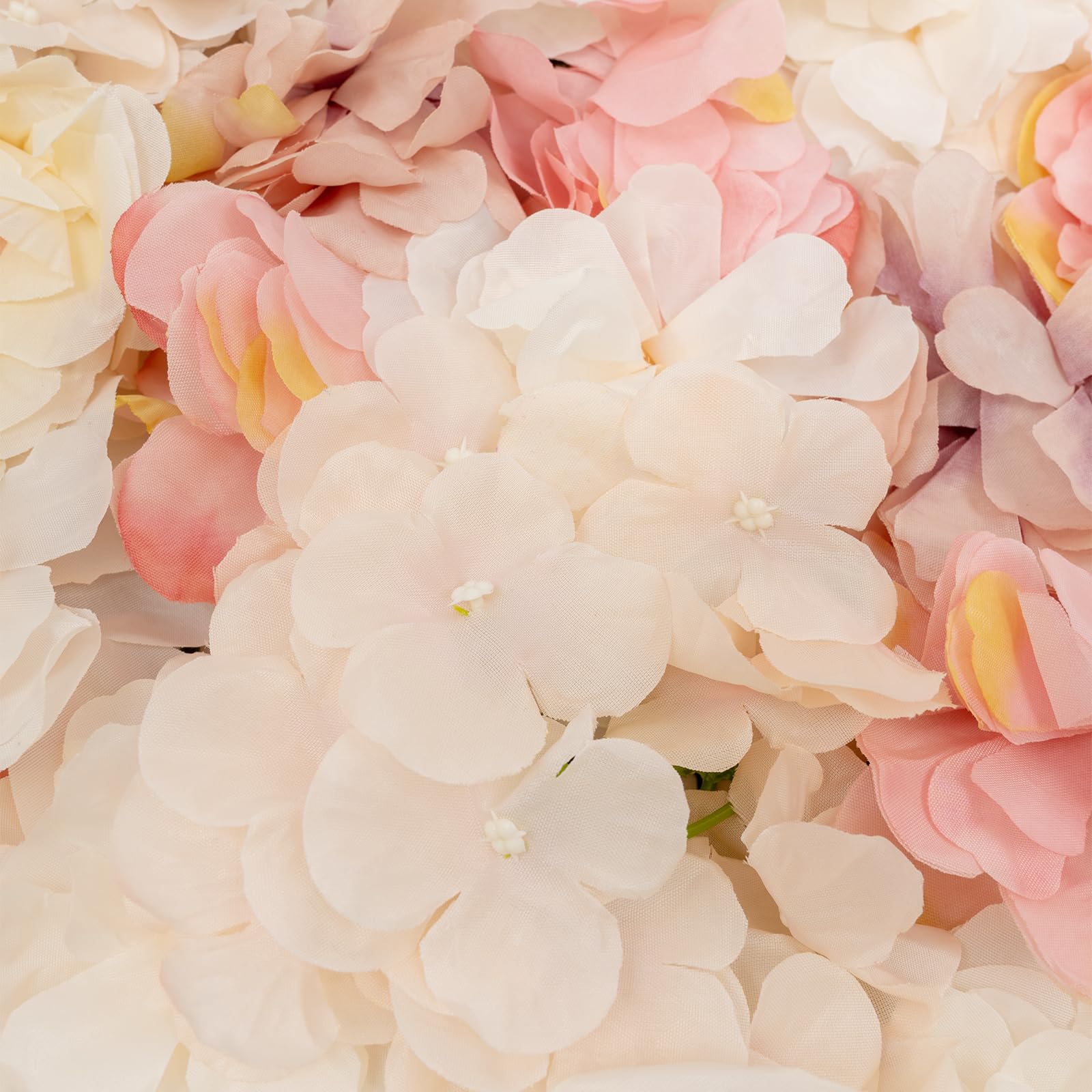Pannello da parete con fiori artificiali, realizzato a mano, 20 pezzi, 40 cm x 60 cm, colore rosa seta, pannello con rose e piante acquatiche, per matrimoni, baby shower (autunno)