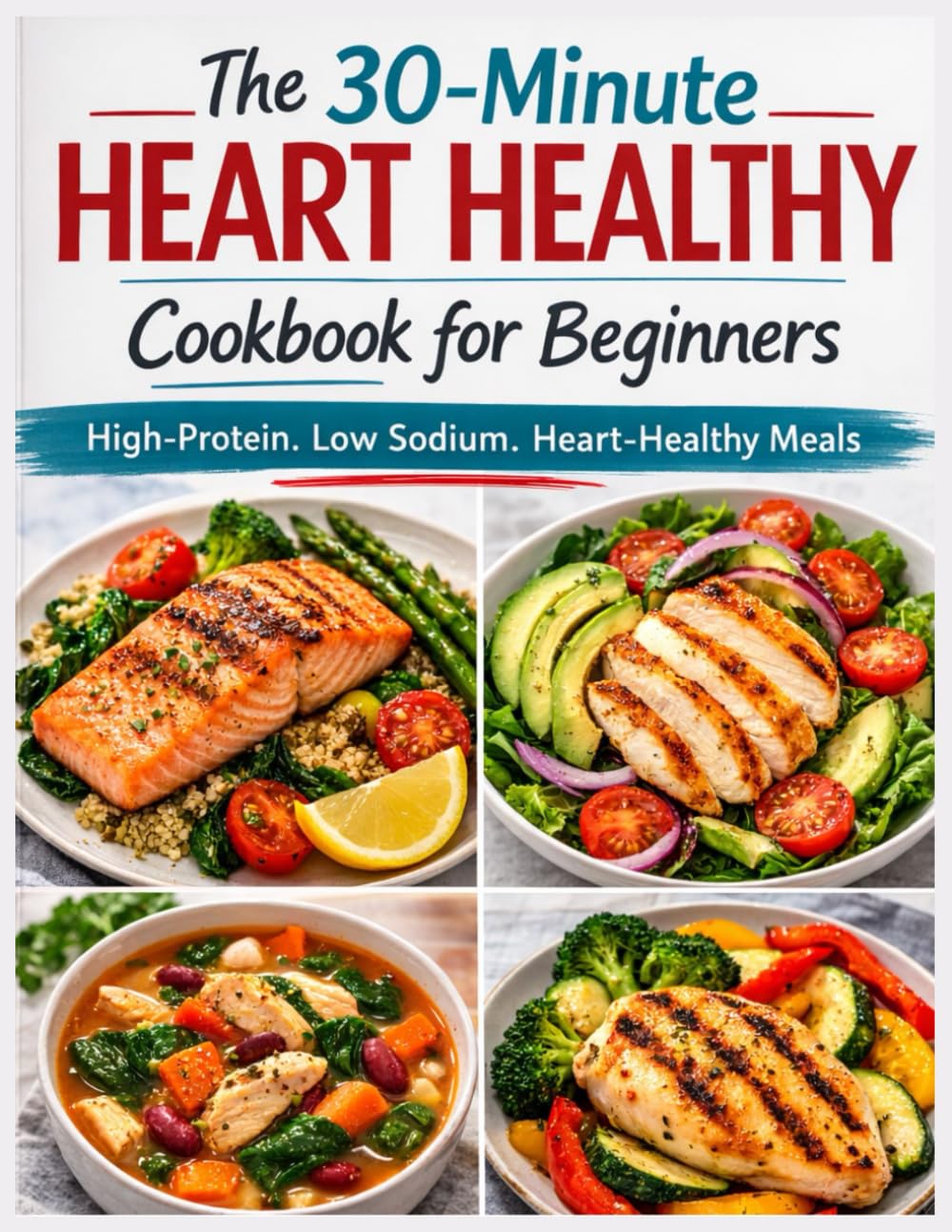 The 30-Minute Heart Healthy Cookbook for Beginners: 1800+ Days of Quick, Low-Sodium & Low-Cholesterol Recipes to Lower Blood Pressure and Improve Vitality (30-Day Meal Plan Included)