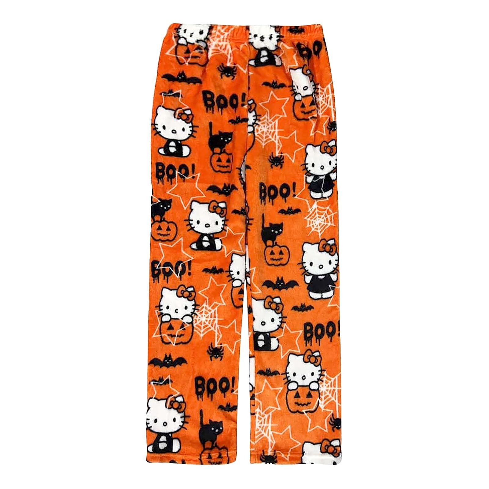 YIROKCOMCartoon Pajamas for Women Girls Cute Anime Cat Print Flannel Soft Comfy Christmas Halloween Sleep Pajama Pants