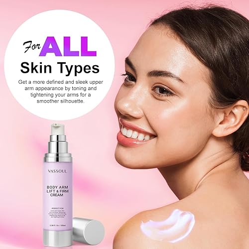 Miniatura 6 de VASSOUL Crema de brazos para levantar y reafirmar Crema tensora la piel para el cuerpo - Reafirma la piel suelta, reduce la celulitis en brazos,