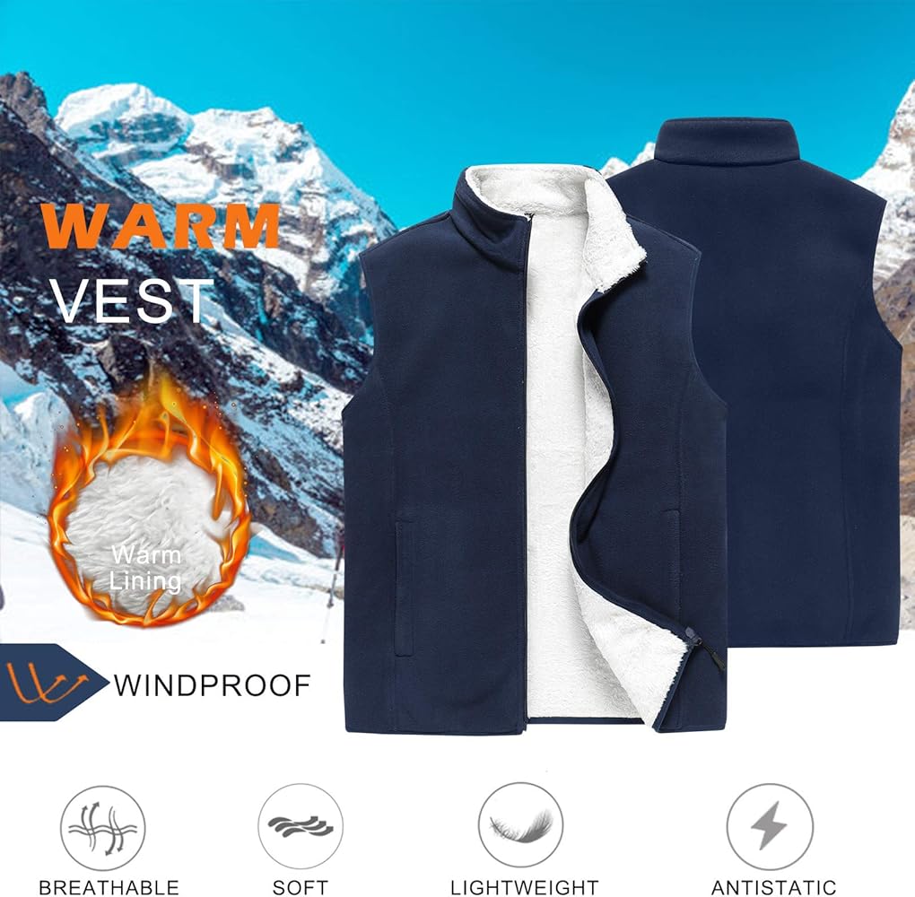 AIEOE Gilet trapuntato da uomo, invernale, per sport all'aria aperta