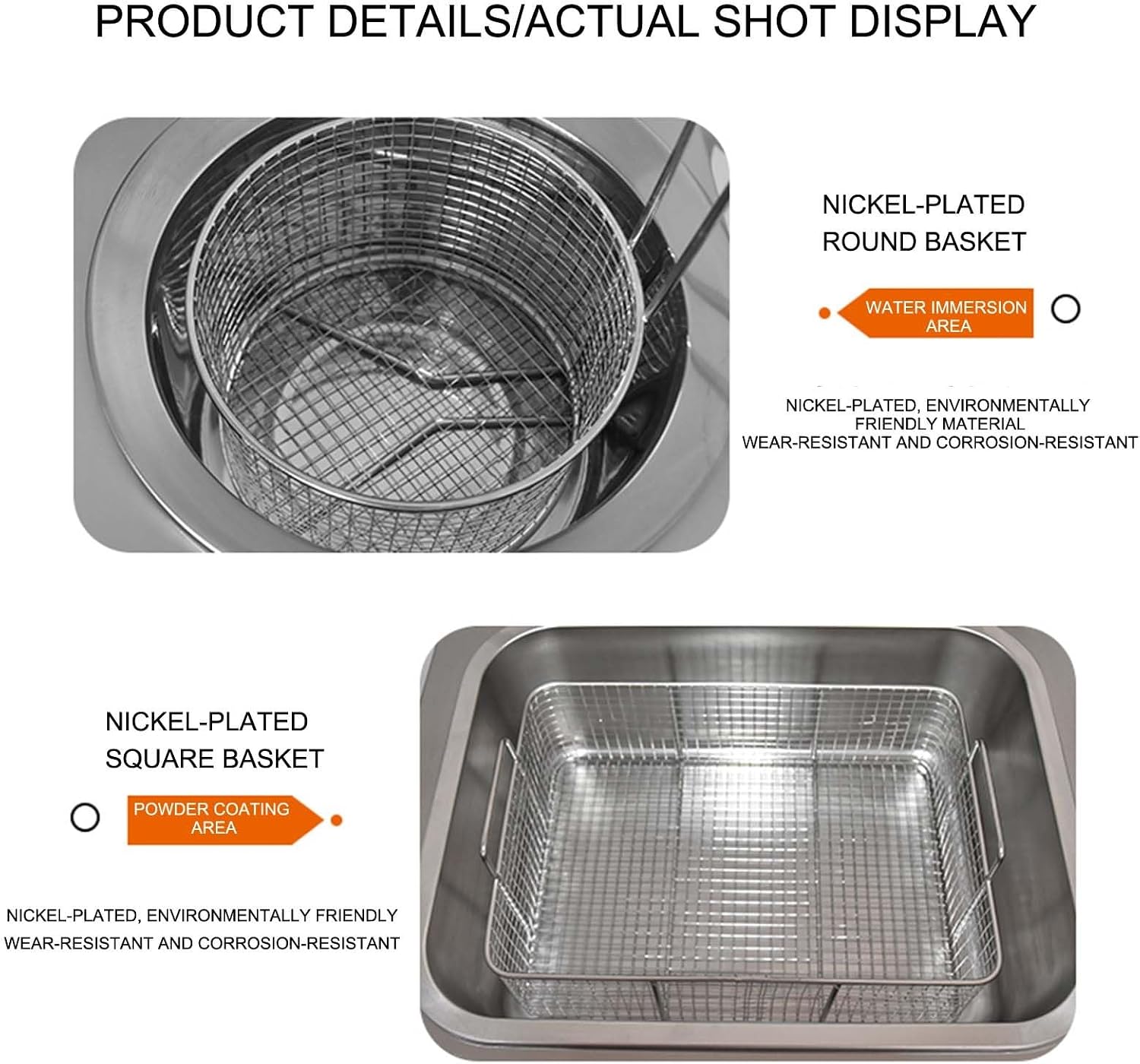Breading Table Fried Chicken Fish Food Prep Station, Stainless Steel Breading Table, with Stainless Steel Containers and Baskets, for Fried Food, Chicken Thighs, Chicken Nuggets, Donuts