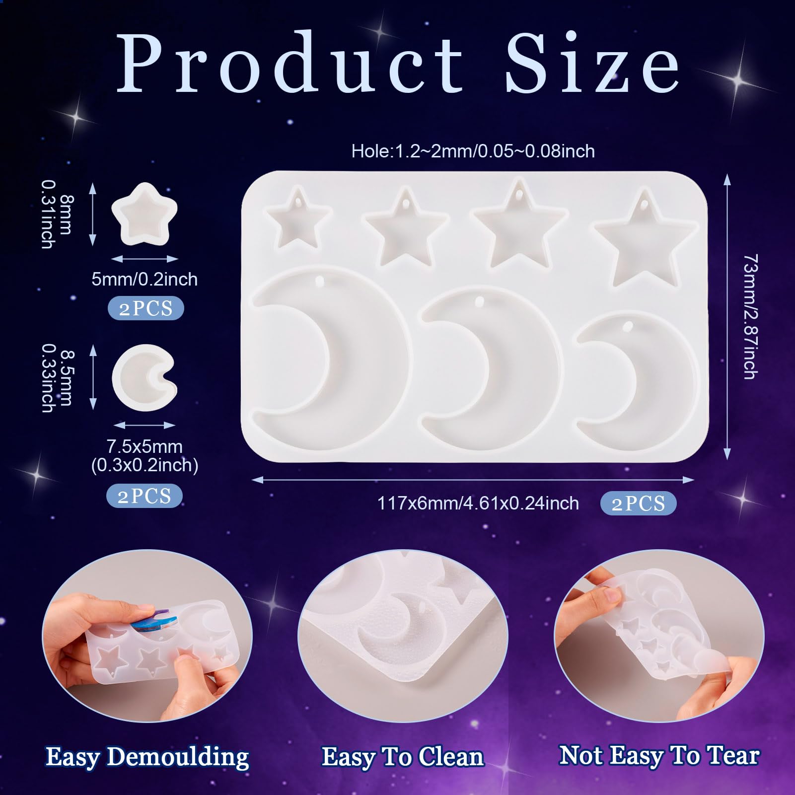 10 Stampo In Silicone Per Gioielli Halloween - Ciondoli A Forma Di Fantasma, Zucca, Teschio, Luna E Stelle Per Resina E Fimo