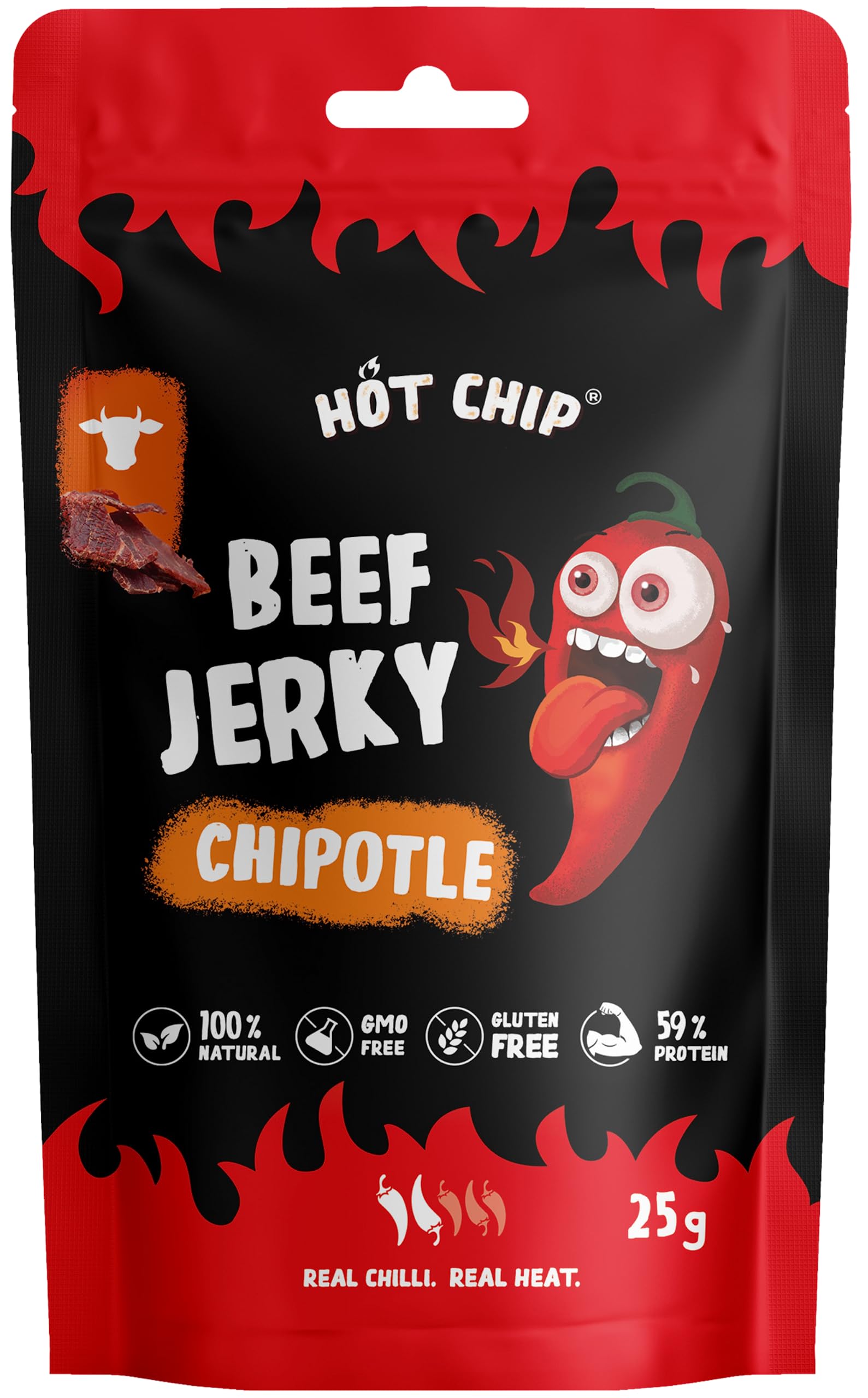 HOT CHIP JERKY CHILLI CHIPOTLE 25 g
