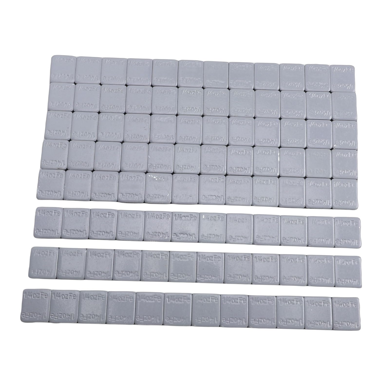 Pesas para ruedas, pesas para equilibrio de neumáticos, adhesivo fuerte, pesas para cubos grises para coche, camión, SUV, motocicleta, material de hierro, 1/4oz x 576 Uds.