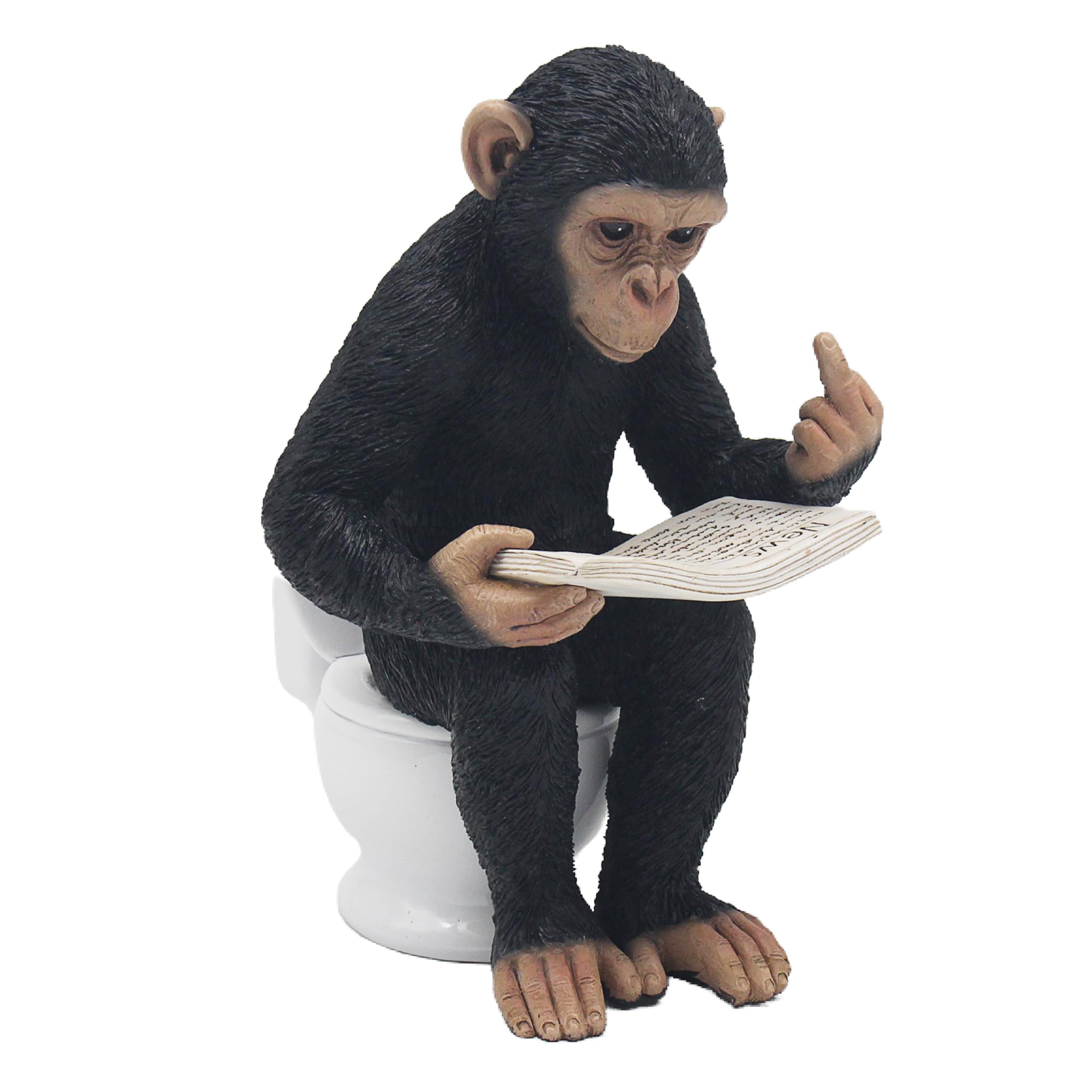 The Leonardo Collection Cheeky Monkey Reading Figurines Statues For Home Decor