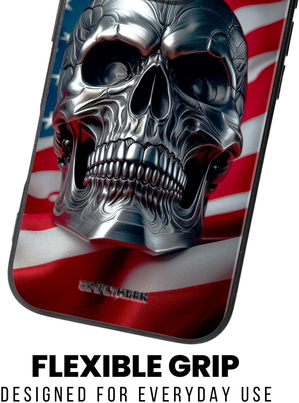 SIMPLYMDRN Slim for iPhone 15 Pro Max Case - Liberty Design - Cool Case for Men - America Flag Design Case - Slim and Flexible (Guardian Black) - Image 5
