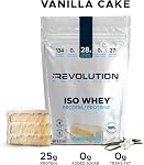 Revolution Nutrition, Iso Whey, Protein Powder 2LB Bag, Premium Formula, Gluten Free, Low Carb, 28g Of Protein Per Scoop, 908g, 27 Servings (Vanilla Cake, 2 Pound Bag)