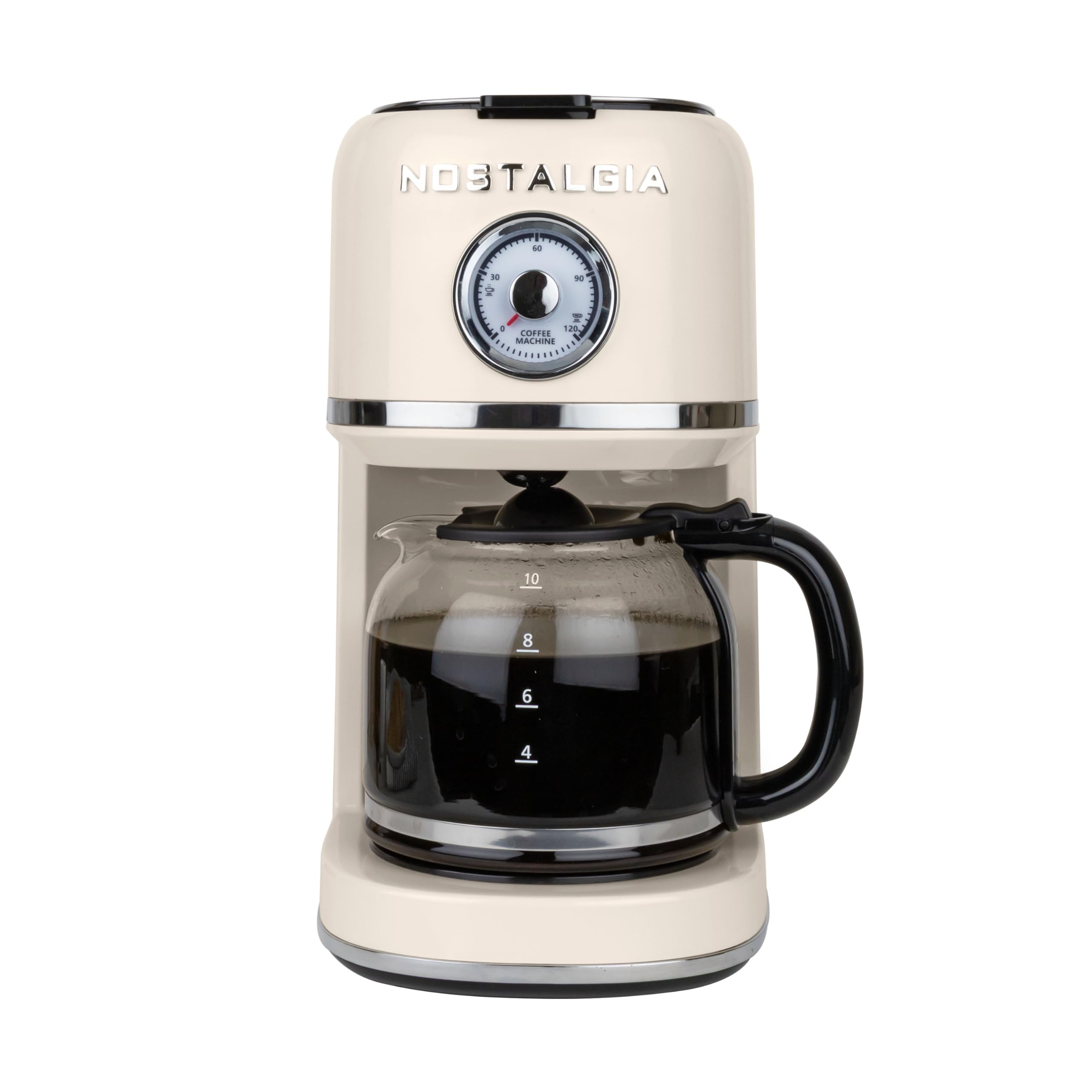 Nostalgia classic retro 10 cup drip coffee maker in cream