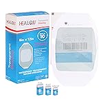 Transparent Film Dressing 8 x 12 (10 Pack) - Waterproof Adhesive Wound Bandages for Post-Surgical Shower, IV Shield, Tattoo Aftercare, Clear Breathable Dressing Patches by HEALQU