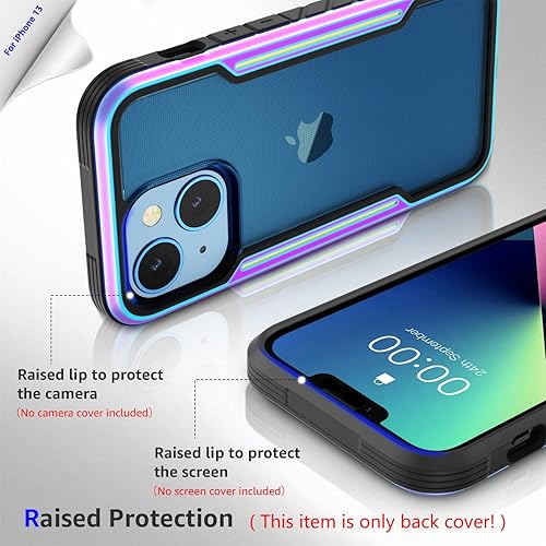 Miniatura 4 de Funda protectora compatible con iPhone 13 (funda 2021), funda transparente a prueba de golpes para iPhone 13 con silicona suave, funda delgada y