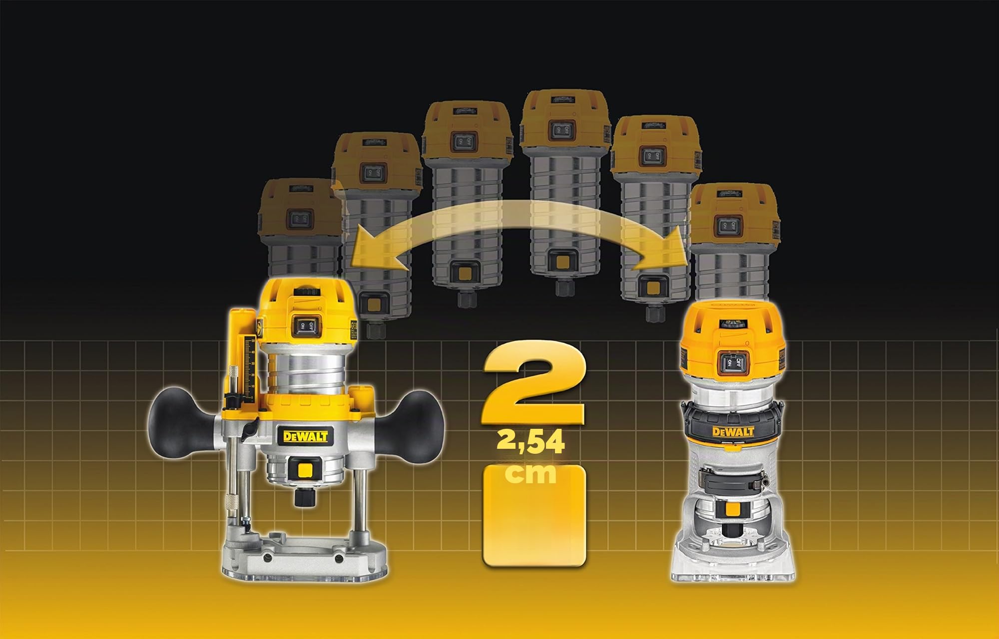 DEWALT D26204K Defonceuse multi-fonctions 8mm 850W DEWALT