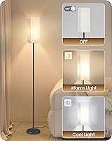 Vista 8 de Juego de 2 lámparas de pie para sala de estar, modernas lámparas de pie altas con interruptores de pie, bombilla no incluida, 64.6'', para sala