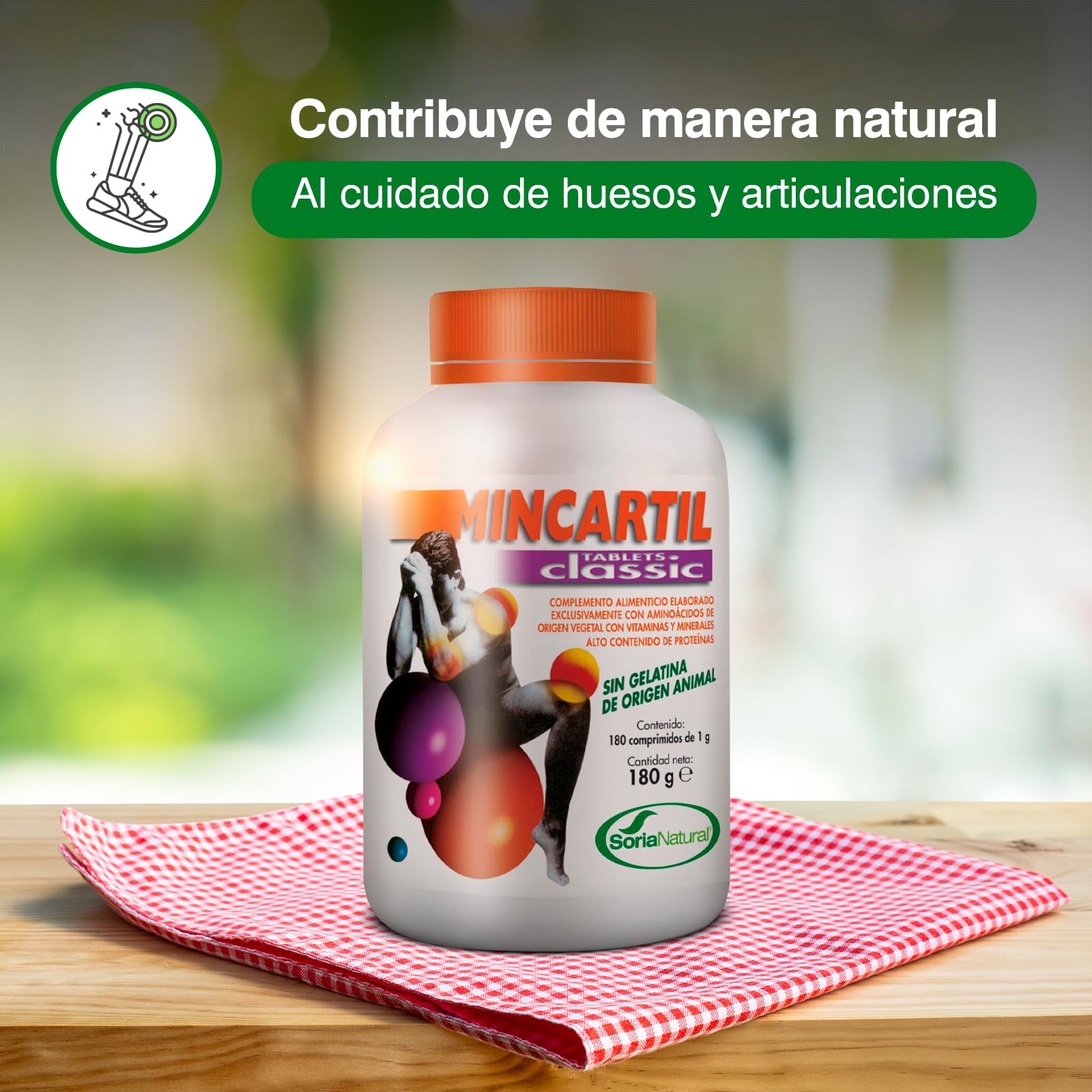 Soria Natural Mincartil Classic Tablets - Mejora la Función Articular, Mantiene Huesos Fuertes - Nutrientes para la Salud Ósea - Silicio, Magnesio, Vitamina B, Calcio - 180 comprimidos (Paquete de 2)