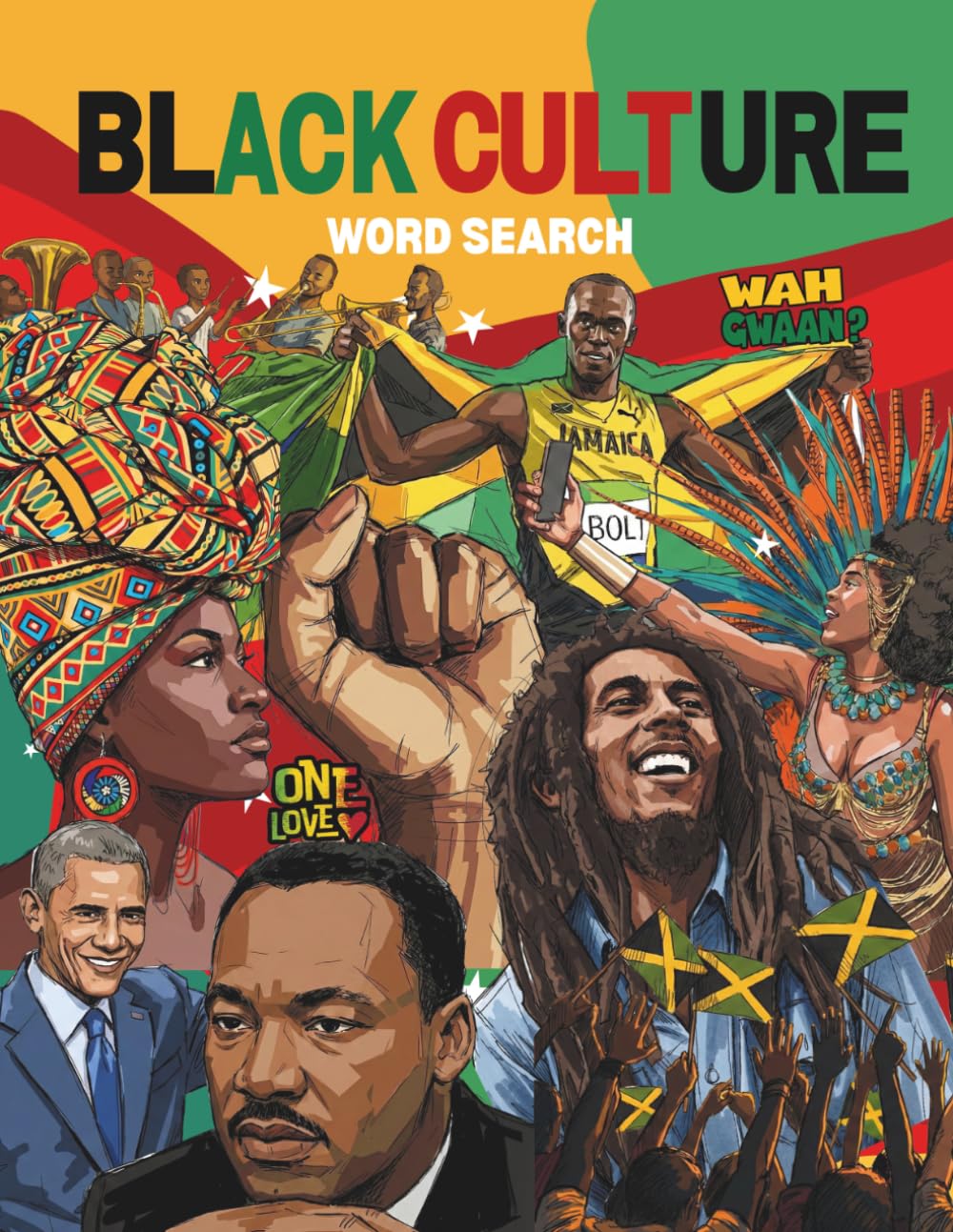 Black Culture Word search: 40+ Edifying Black History Puzzles to Honor African American Heritage, Empower Identity, and Celebrate Caribbean Culture, ... and Sports Icons — for Adults & Seniors