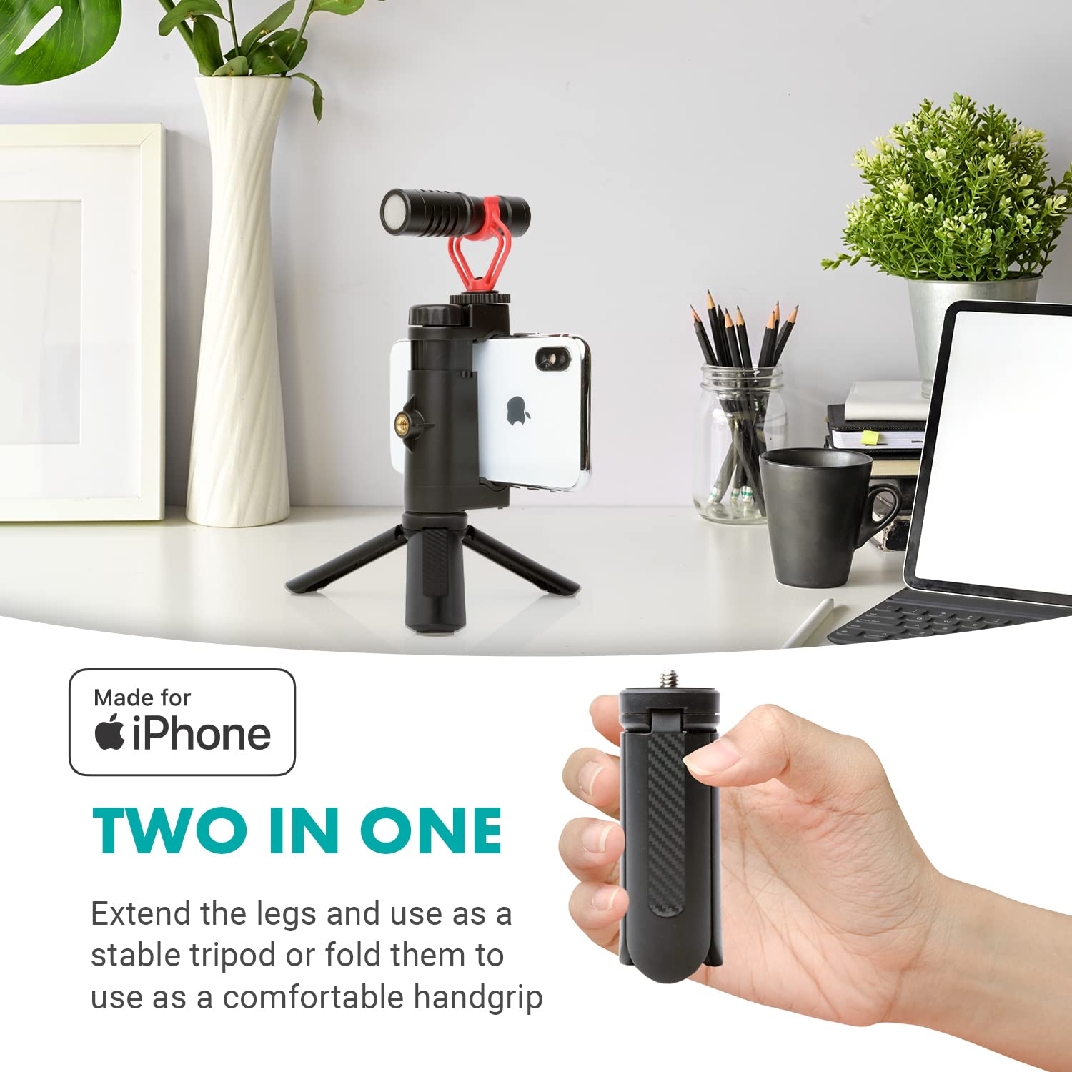 Movo Ivlogger-pro Mv-t5 Vlogging Kit For Iphone/android Smartphones