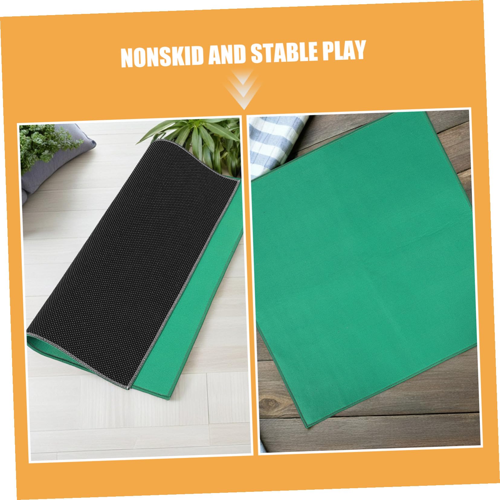 Adorainbow Tapis de Jeu de Mahjong Carré 90x90 Cm Vert, Tapis de Table Épais Antidérapant et Antibruit pour Jeux de Société, Accessoires Mahjong et Décoration de Fête