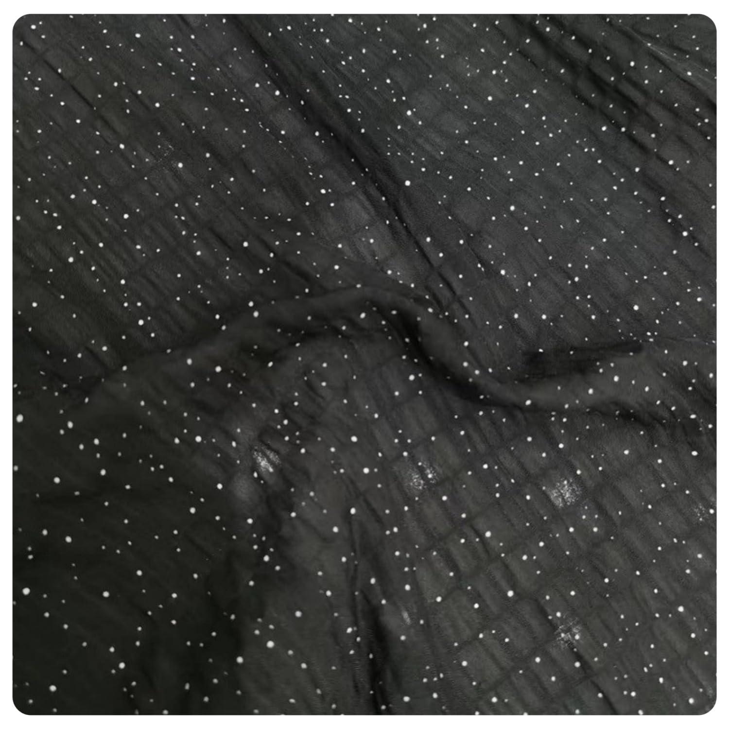 Tissu au mètre à pois - Tissu décoratif imprimé - Pour travaux manuels - Tissu de matelassage pour couture - Tissu de costume - Tissu pour vêtements - Pour bricolage - Noir - 150 x 300 cm