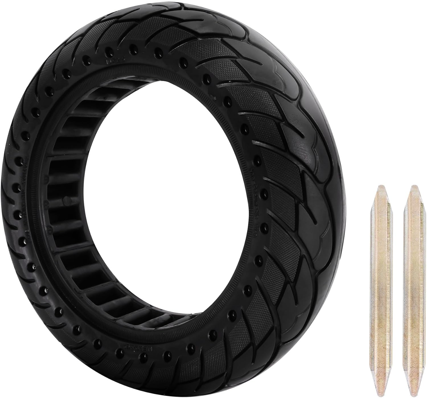 RUTU 2 PCS 10x2.5 Inches Solid Tire for Segway Ninebot MAX G30 G30P G30LP Gotrax G5 G6 Hover 1 Alpha Zero10X OKAI Neon Pro 60/70-6.5 Electric Scooter Replacement Wheel