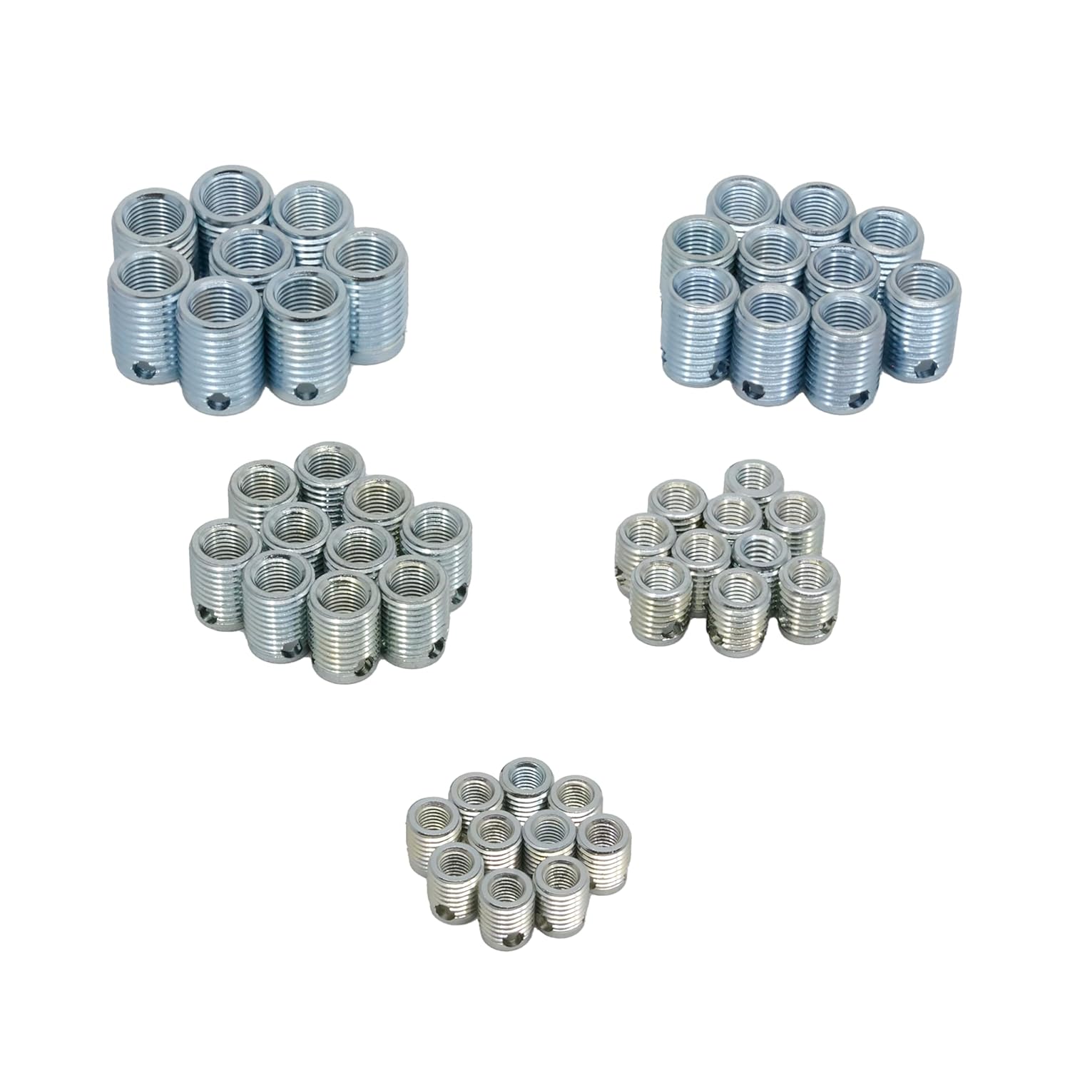 Rockmount Self-Locking Threaded Insert Kit, Standard Wall, Fractional Sizing, Fine Threads, 50 pcs