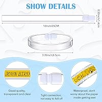 Vista 2 de Geyee 10 bandas tubulares impermeables para muñecas, banda médica con múltiples inserciones, información de color, pulsera de plástico reutilizable