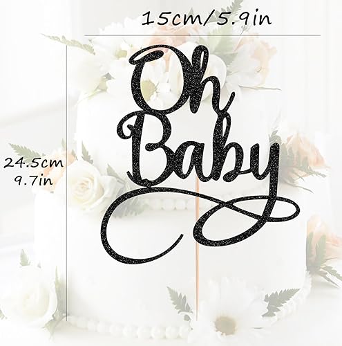 Miniatura 24 de Oh Baby Cake Topper – Suministros de decoración de pastel de fiesta de cumpleaños de bebé de alta calidad, para baby shower, revelación de género