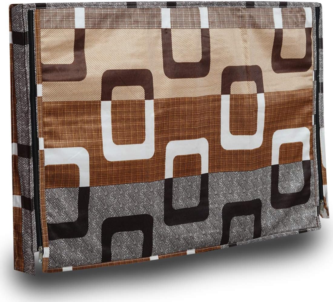 KANUSHI INDUSTRIES® LED/LCD Television Cover for 32 Inches LED/LCD With Stainless Steel Zip Lock ( All Brands & Models)(VAR-LED-32-COVER) (VAR-LED-32-BROWN-BOX)