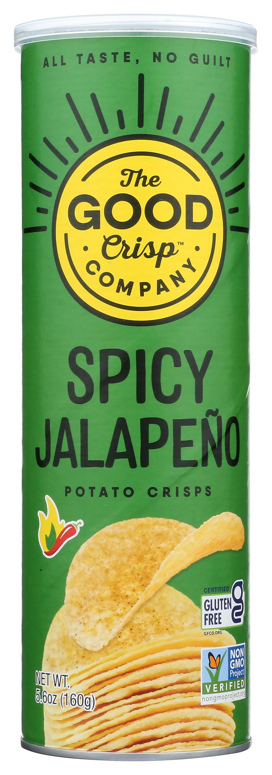 The Good Crisp Company, Potato Crisps Spicy Jalapeno, 5.6 Ounce