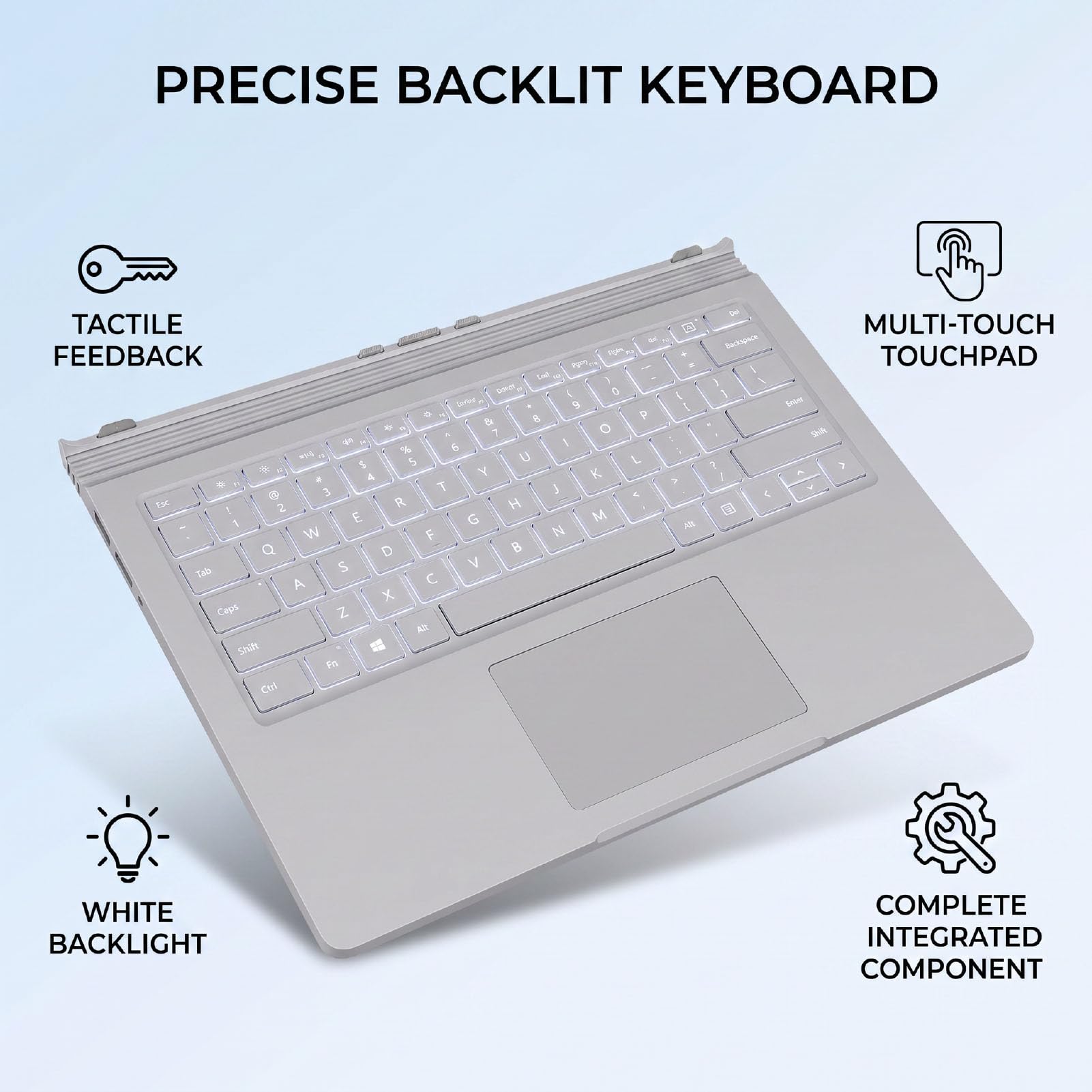 Sxhlseller Tastiera Retroilluminata a Grandezza Naturale, Touchpad