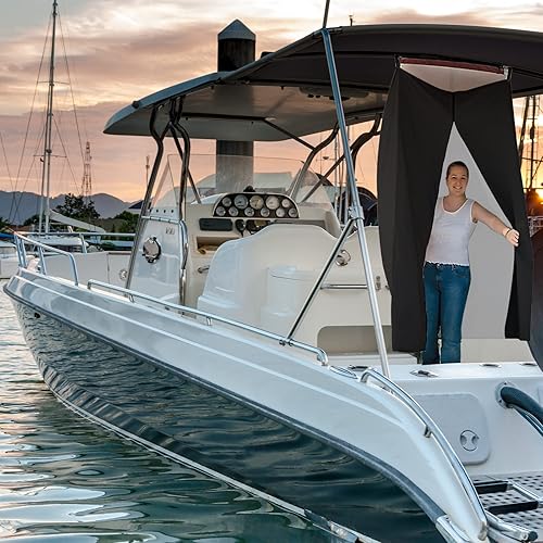 TT MOTOR Tienda de campaña de privacidad para barcos, cortina de privacidad para pontones, pontón, barco, tienda de campaña de privacidad para