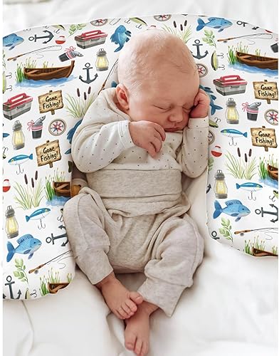 Miniatura 4 de Gone Fishing - Fundas de almohada de lactancia para niños y niñas, regalo para amantes de la pesca, fundas de lactancia para lactancia materna,