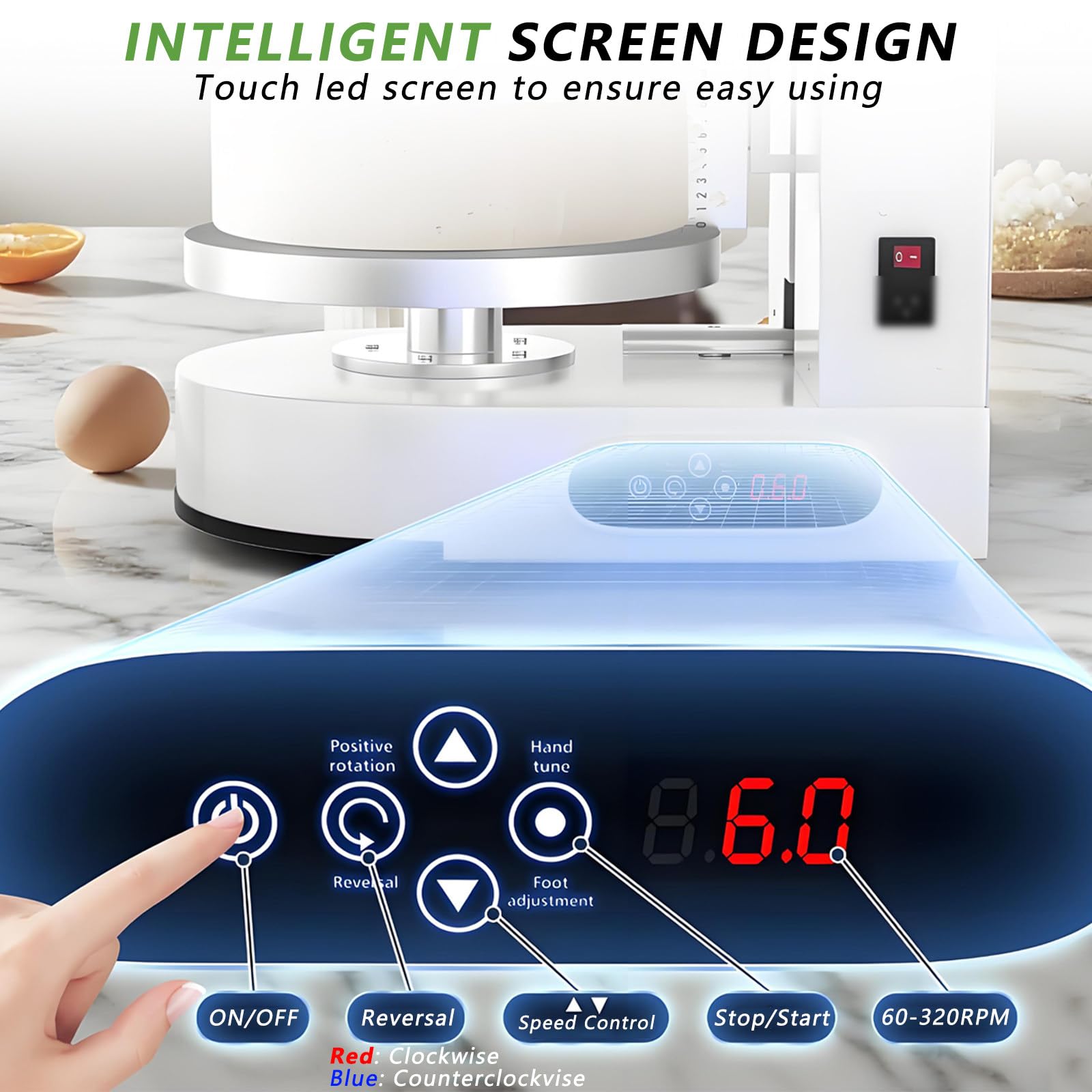 MáQuina para Decorar Pasteles, con Plato Giratorio Y Raspador Ajustable, Dispositivo para Untar Crema para Pasteles De 10 A 30 Cm, Velocidad De RotacióN De 60 A 320 RPM Green