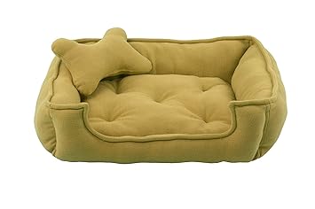 Fluffy's Luxurious Reversible Polyester Filled Dog and Cat Bed, Beige (XXL)