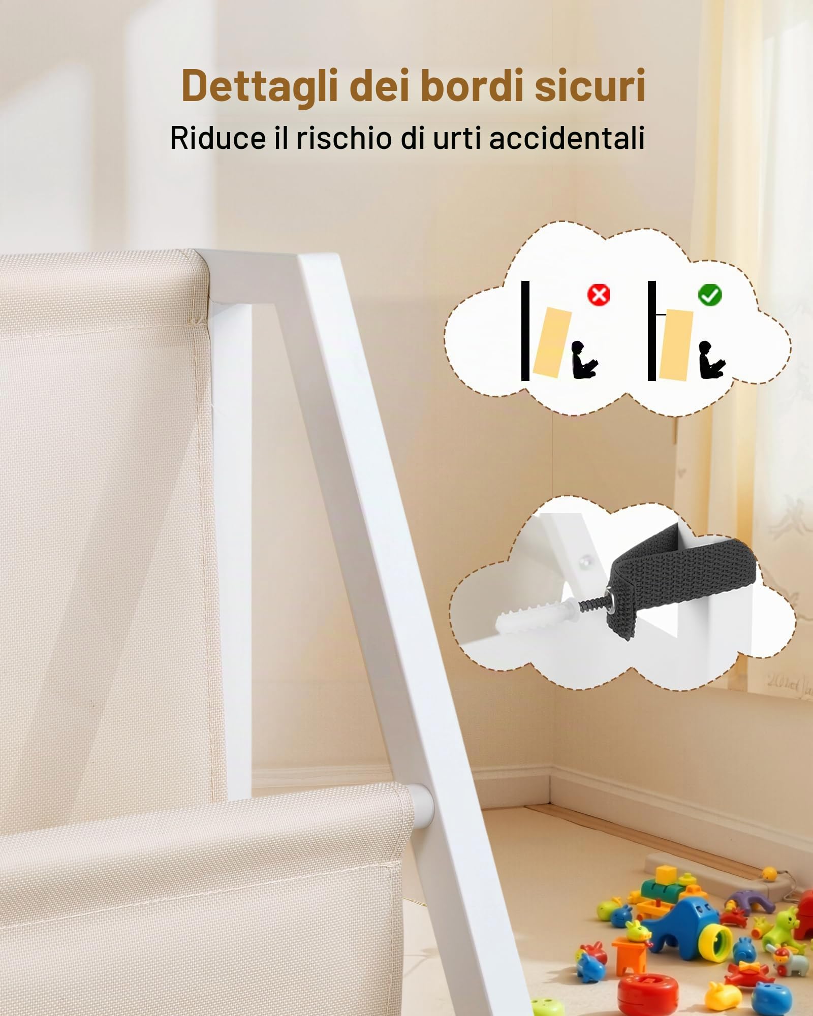 VEVOR Mobiletto di Stoccaggio Portaoggetti di Giocattoli 3 Ripiani, Armadietto Porta Giocattoli Libreria Porta Libri 7 Scomparti, Scaffale per Giocattoli per Camera da Letto, Bianco
