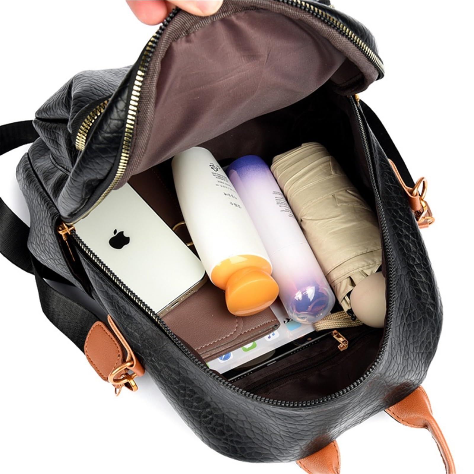 Zaino Scuola Superiore Zaino da donna alla moda, in pelle, viaggio, casual, a tracolla, for ragazze adolescenti, scuola